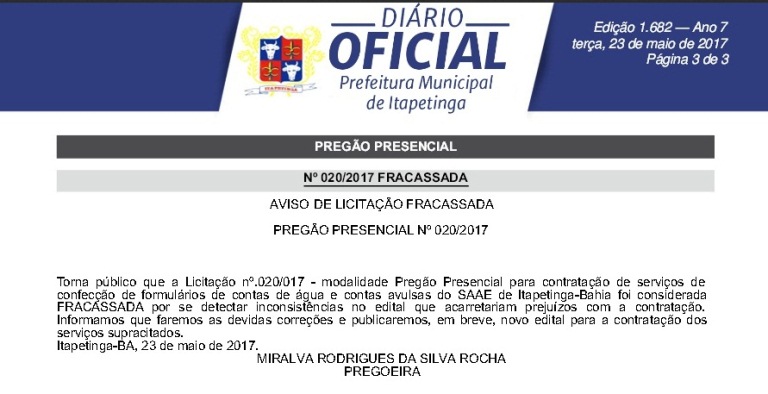 licitacao fracassada 2